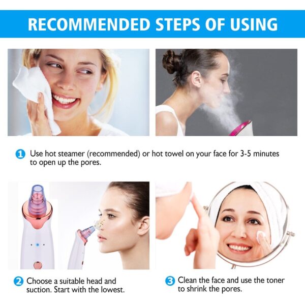 Blackhead Instrument Electric Suction Facial Washing Instrument Beauty Acne Cleaning Blackhead Suction Instrument - Image 5