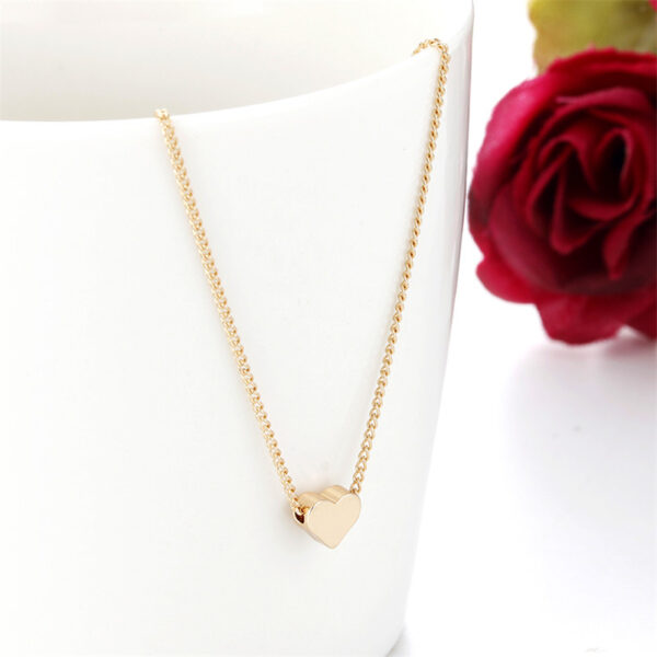 Simple Fashion Gold Color Double-sided Love Pendant Necklaces Clavicle Chains Necklace Women Jewelry Valentines Day Gift - Image 10