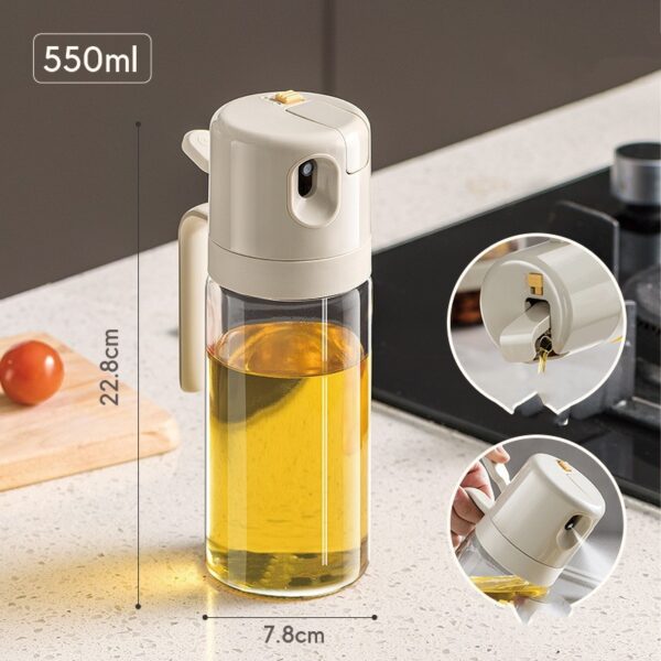 2 In 1 Oil Sprayer Bottle BBQ Cooking Oil Dispenser Olive Oil Pourers Sprayer Kitchen Baking Oil Mister Vinegar Bottle - Image 4