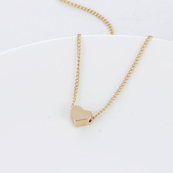 Simple Fashion Gold Color Double-sided Love Pendant Necklaces Clavicle Chains Necklace Women Jewelry Valentines Day Gift - Image 7